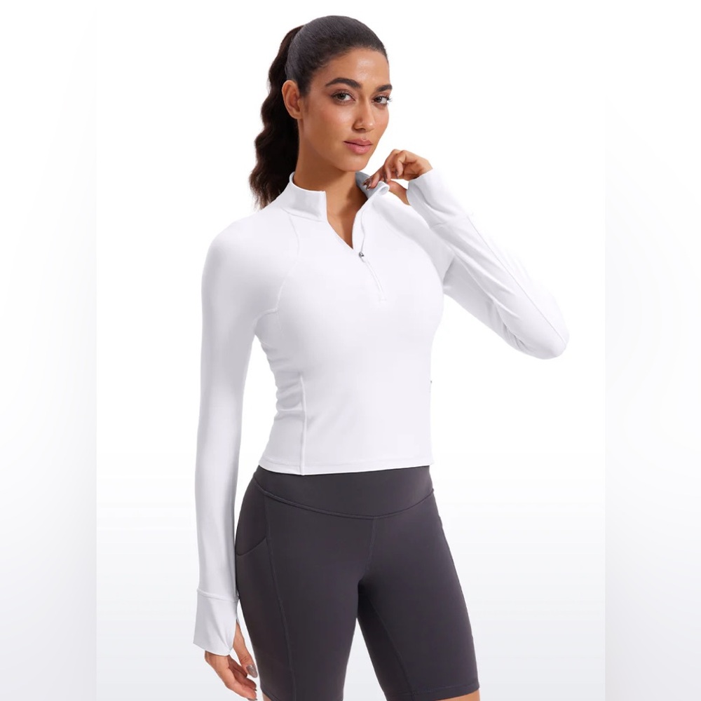 Butterluxe Half-Zip Long Sleeve Cropped